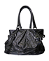 Ivory Metal Stich Large Tote Bag, front view